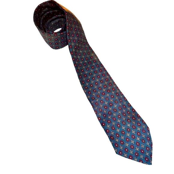 Pair of Vintage English made Silk Neck Ties - Picture 5 of 8